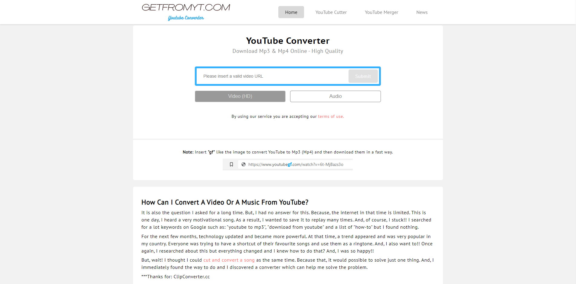 Getfromyt project preview 1