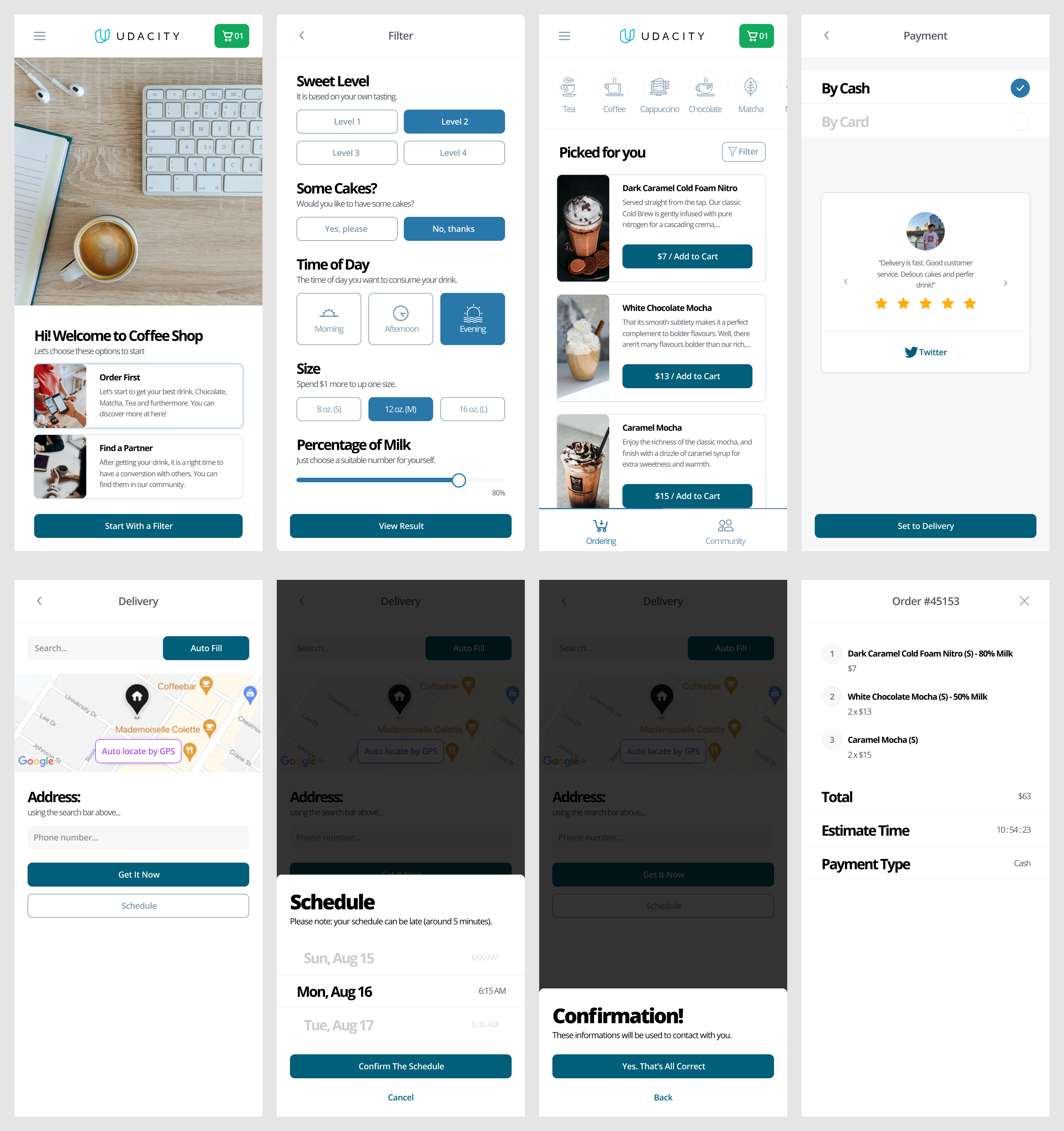 Udacity Coffee Shop project preview 4